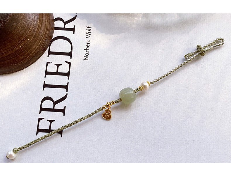 Fresh Jade Stone Bracelet: Adjustable Hetian Jade Jewelry |  STAR8S