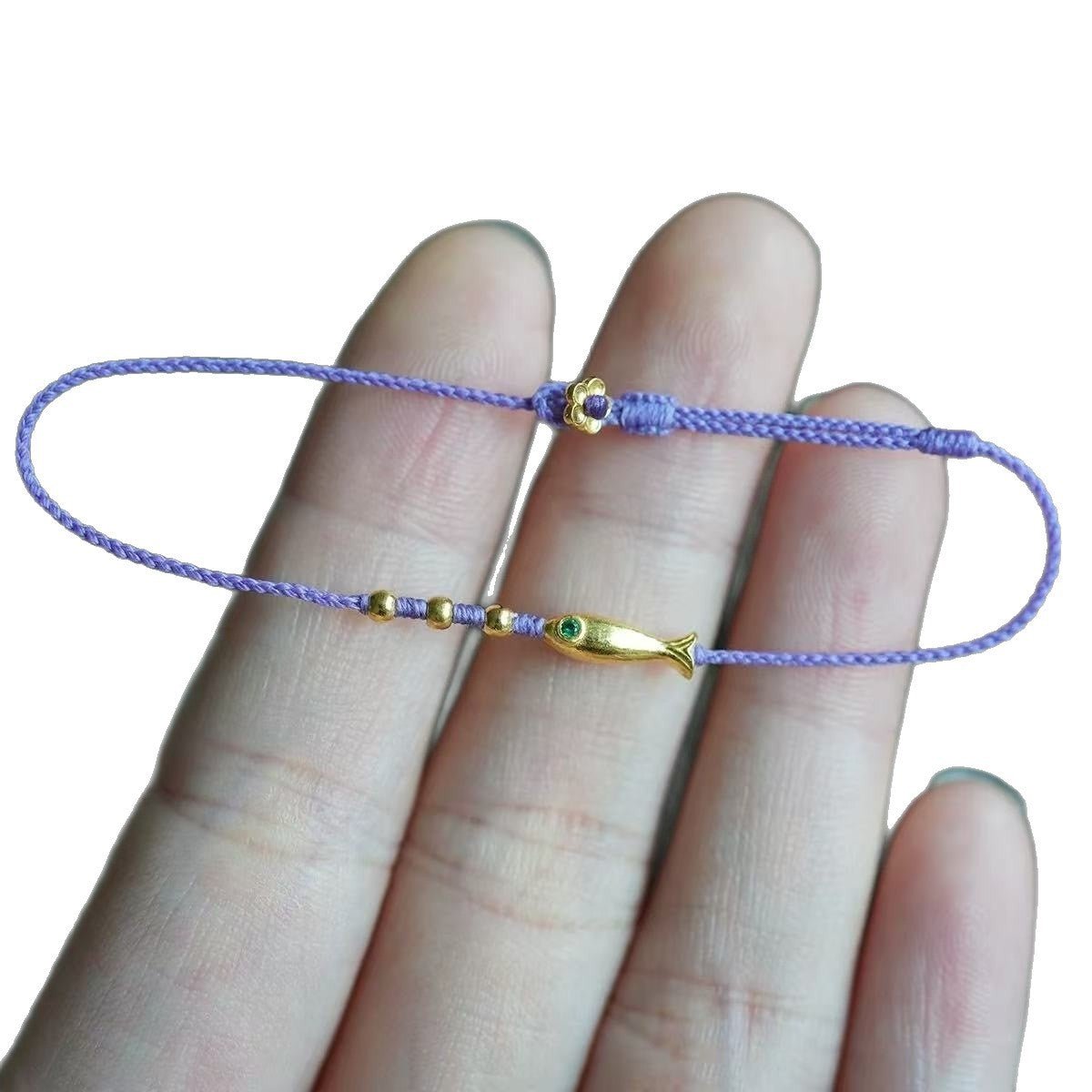 gold fish braided bracelet | lucky red cord bracelet | minimalist chic jewelry for the new year - star8s