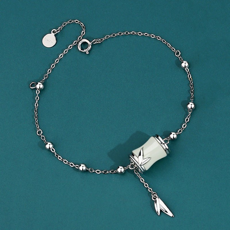 Gold Jade Bracelet: Hetian Bamboo 925 Silver | STAR8S