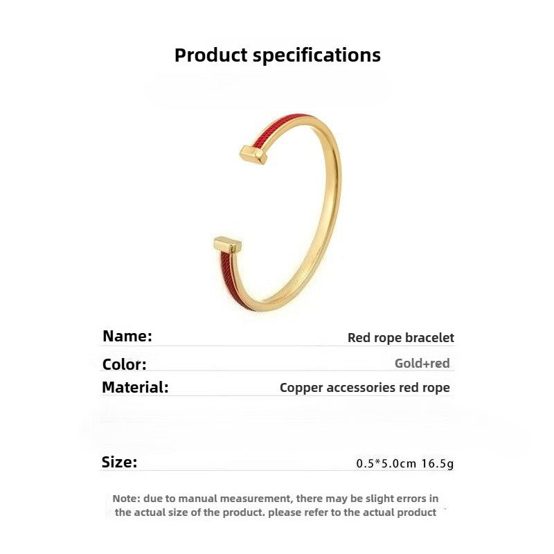 Good Luck Red String Bracelet – Stylish & Symbolic Protection Bracelet for Women | Adjustable & 14K Gold - Plated - STAR8S