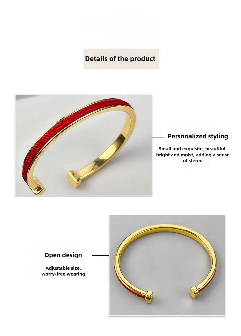 Good Luck Red String Bracelet – Stylish & Symbolic Protection Bracelet for Women | Adjustable & 14K Gold - Plated - STAR8S