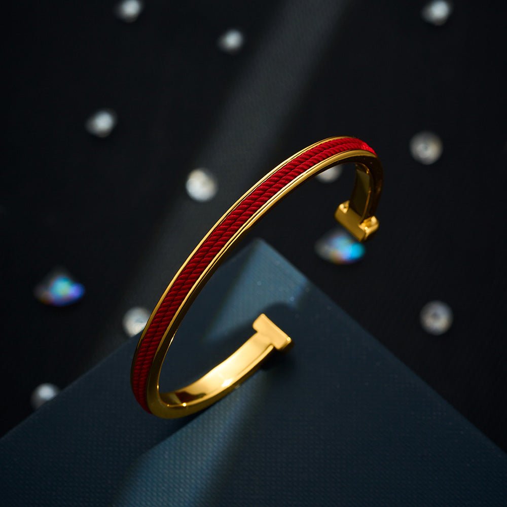 Good Luck Red String Bracelet – Stylish & Symbolic Protection Bracelet for Women | Adjustable & 14K Gold - Plated - STAR8S