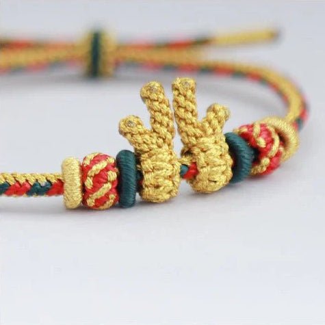 Gorgeous & Lucky Antler Red String Bracelet: Christmas Deer Women’s Bracelet | STAR8S - STAR8S