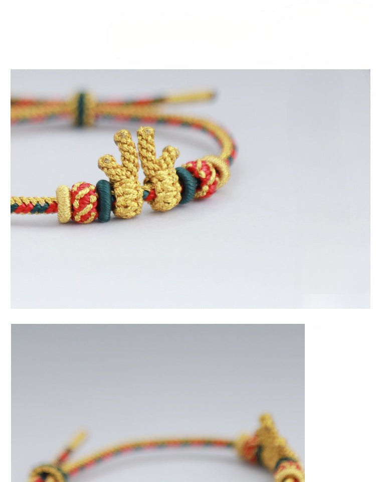 Gorgeous & Lucky Antler Red String Bracelet: Christmas Deer Women’s Bracelet | STAR8S