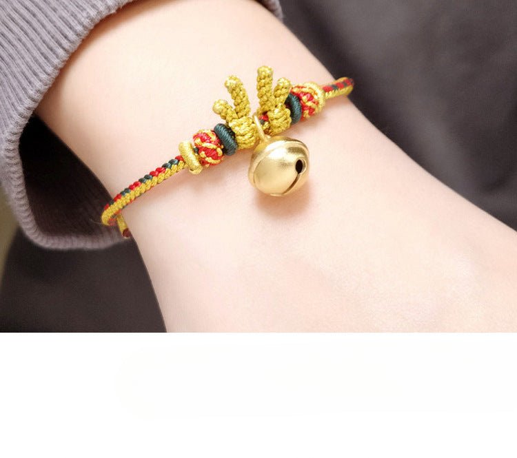 Gorgeous & Lucky Antler Red String Bracelet: Christmas Deer Women’s Bracelet | STAR8S