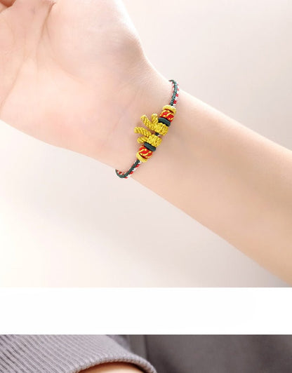Gorgeous & Lucky Antler Red String Bracelet: Christmas Deer Women’s Bracelet | STAR8S