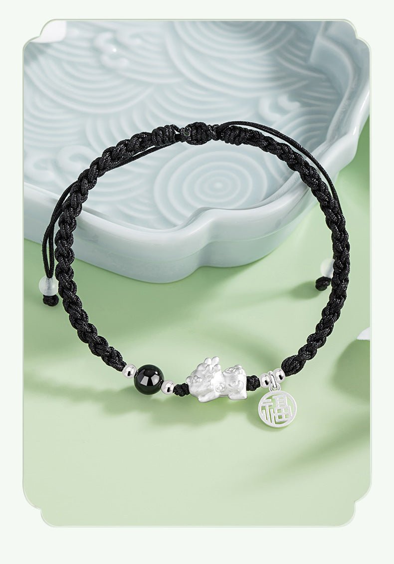 graceful & blessed red string bracelet feng shui: 925 silver strawberry | star8s