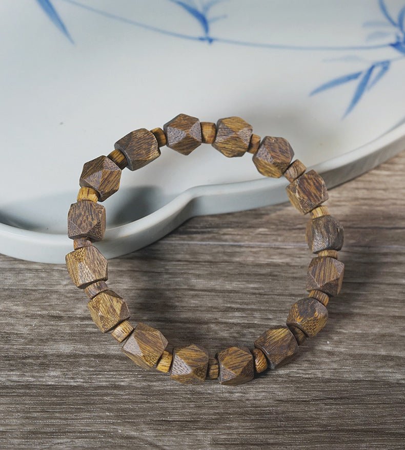 green channan agarwood tang balong beaded bracelet | fragrant rosary bead buddha bracelet - star8s