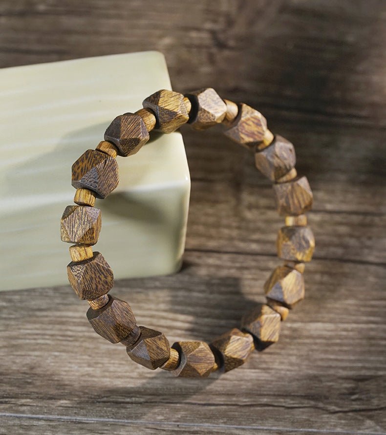 Green Channan Agarwood Tang Balong Beaded Bracelet | Fragrant Rosary Bead Buddha Bracelet - STAR8S