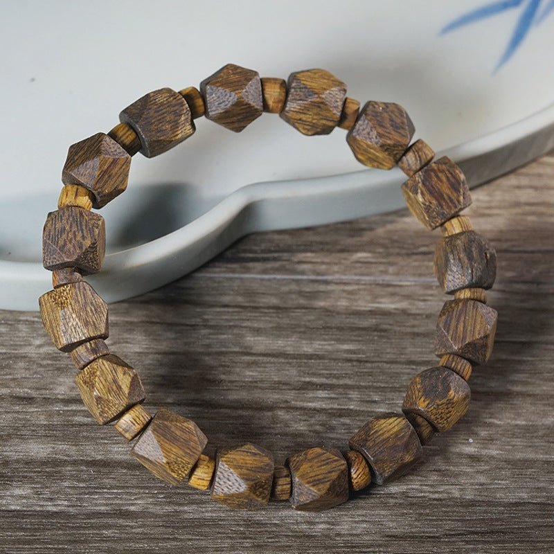 Green Channan Agarwood Tang Balong Beaded Bracelet | Fragrant Rosary Bead Buddha Bracelet - STAR8S