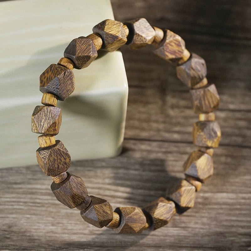Green Channan Agarwood Tang Balong Beaded Bracelet | Fragrant Rosary Bead Buddha Bracelet - STAR8S