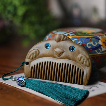 Green Sandalwood Animal Wooden Comb | 12 Chinese Zodiac Styles | Cute Baby Comb - STAR8S