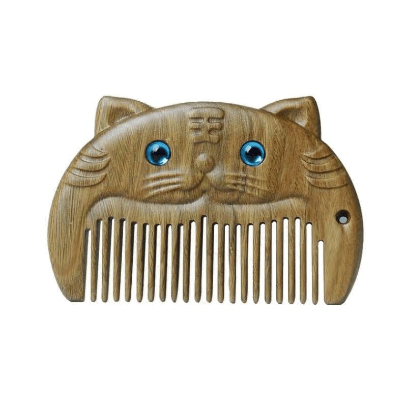Green Sandalwood Animal Wooden Comb | 12 Chinese Zodiac Styles | Cute Baby Comb - STAR8S