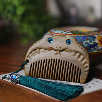 Green Sandalwood Animal Wooden Comb | 12 Chinese Zodiac Styles | Cute Baby Comb - STAR8S