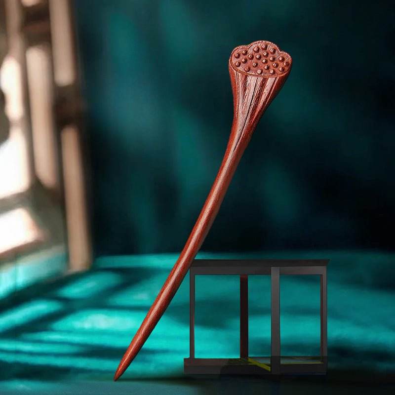 Green Sandalwood Hairpin: Vintage - Modern Style for Elegant Hairstyling - STAR8S