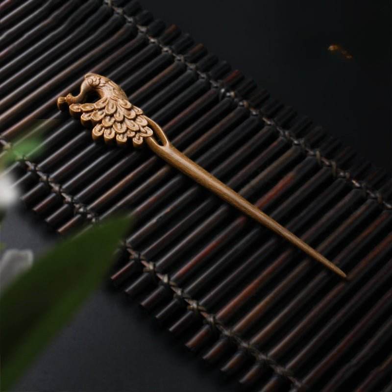 Green Sandalwood Vintage Handmade Hairpin for Styling - STAR8S