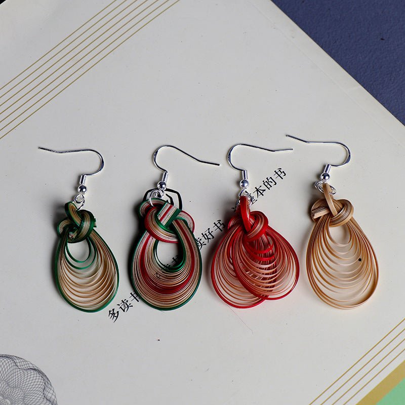 Handcrafted Bamboo Earrings - Eco - Friendly & Unique Artisanal Jewelry - STAR8S