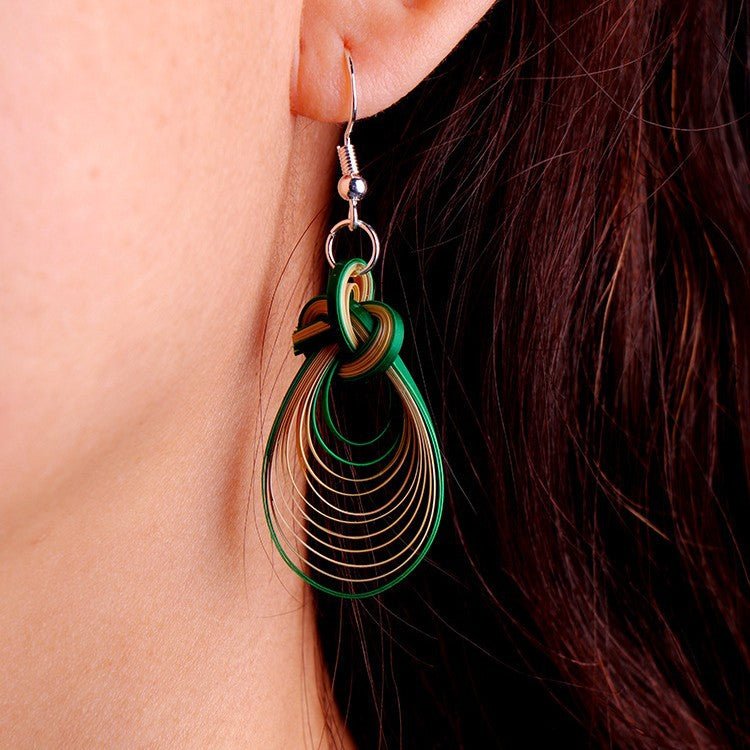 Handcrafted Bamboo Earrings - Eco - Friendly & Unique Artisanal Jewelry - STAR8S