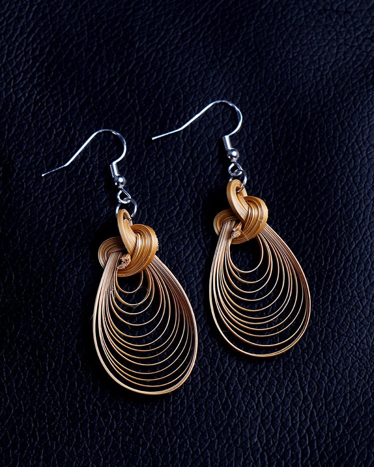 Handcrafted Bamboo Earrings - Eco - Friendly & Unique Artisanal Jewelry - STAR8S