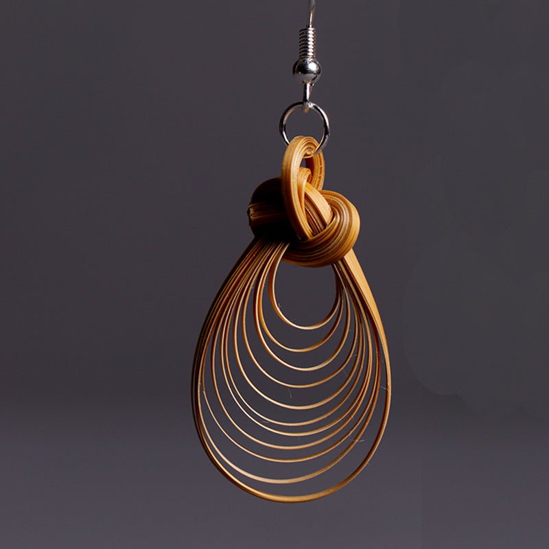 Handcrafted Bamboo Earrings - Eco - Friendly & Unique Artisanal Jewelry - STAR8S