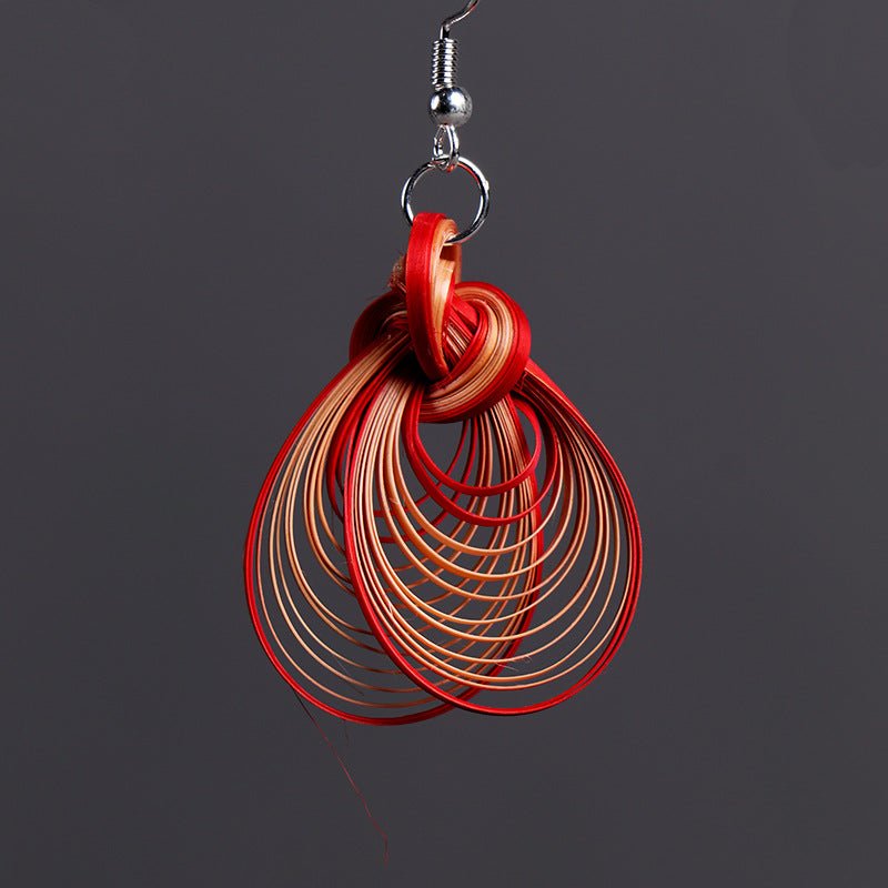 Handcrafted Bamboo Earrings - Eco - Friendly & Unique Artisanal Jewelry - STAR8S