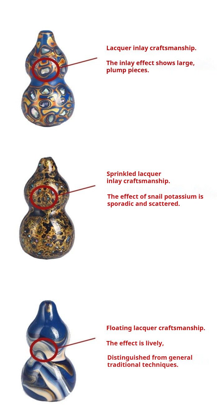 handcrafted chinese lacquer gourd pendant – unique decorative ornament for prosperity and good fortune - star8s