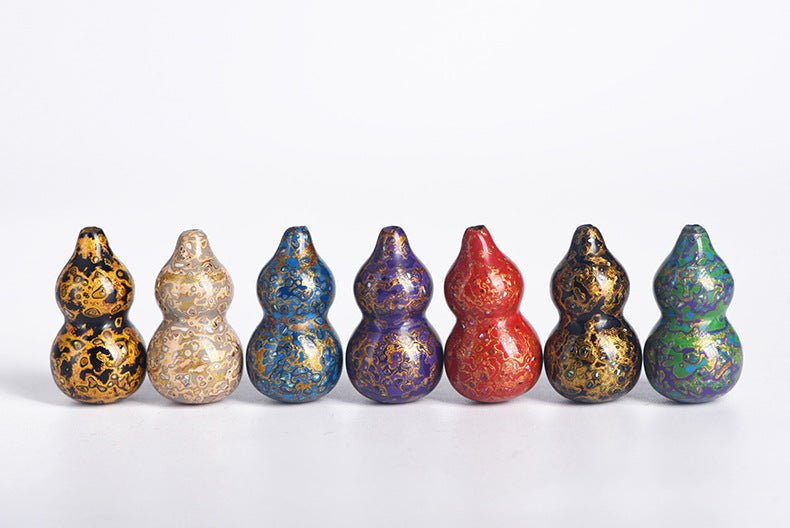 Handcrafted Chinese Lacquer Gourd Pendant – Unique Decorative Ornament for Prosperity and Good Fortune - STAR8S