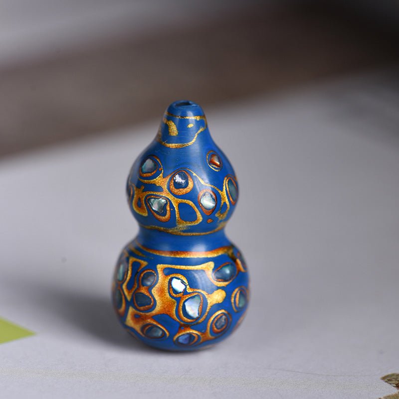 Handcrafted Chinese Lacquer Gourd Pendant – Unique Decorative Ornament for Prosperity and Good Fortune - STAR8S
