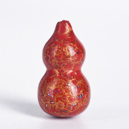 Handcrafted Chinese Lacquer Gourd Pendant – Unique Decorative Ornament for Prosperity and Good Fortune - STAR8S