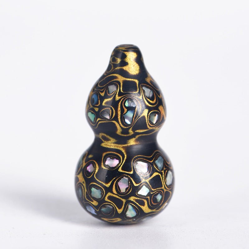 Handcrafted Chinese Lacquer Gourd Pendant – Unique Decorative Ornament for Prosperity and Good Fortune - STAR8S