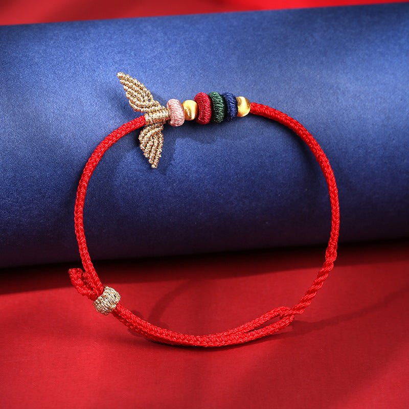 Handcrafted Fish Tail Bracelet for Women | S925 Silver Red String Bracelet | Best Gift for Girlfriend, Best Friend - STAR8S