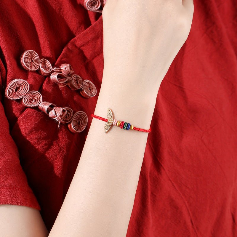 Handcrafted Fish Tail Bracelet for Women | S925 Silver Red String Bracelet | Best Gift for Girlfriend, Best Friend - STAR8S