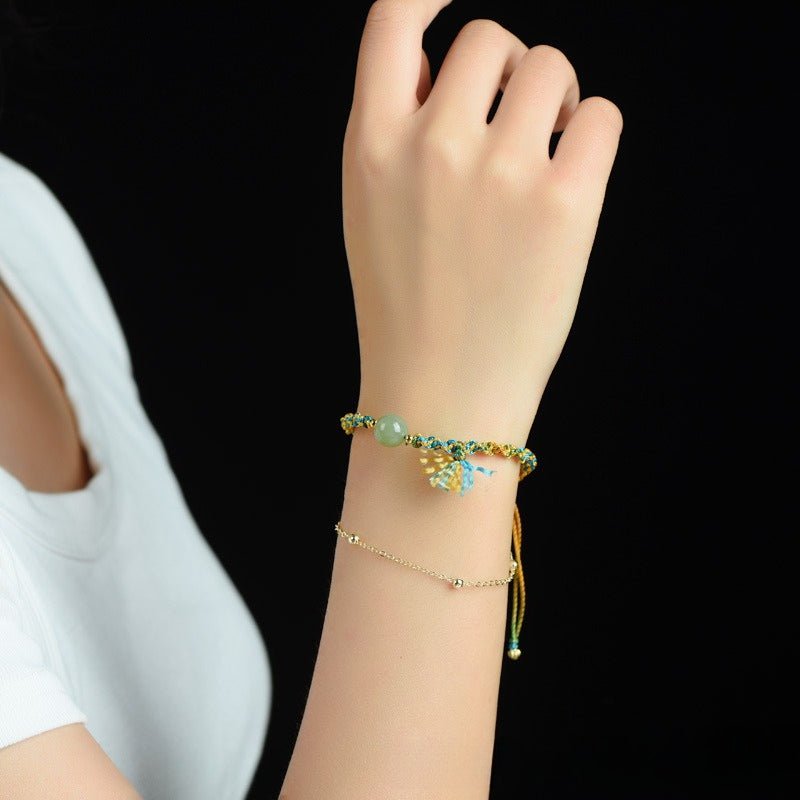 handcrafted hetian jade bracelet - luxury multi - layered vintage ethnic style women's bracelet - star8s
