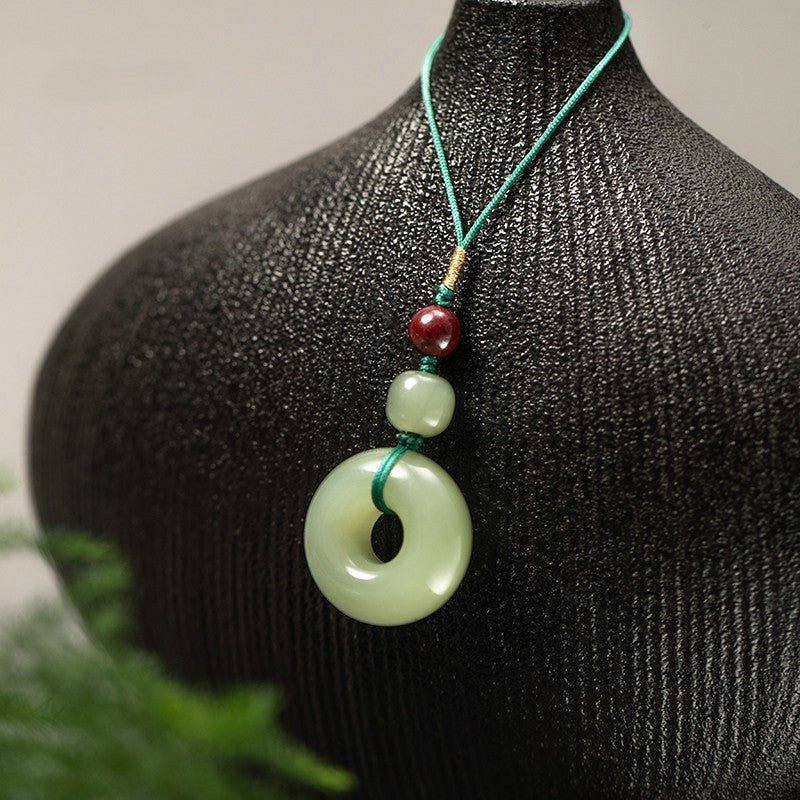 handcrafted jade keychain with ping an kou – perfect car keychain & phone pendant for men and women ✨🔑📱 - star8s