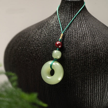 Handcrafted Jade Keychain with Ping An Kou – Perfect Car Keychain & Phone Pendant for Men and Women ✨🔑📱 - STAR8S