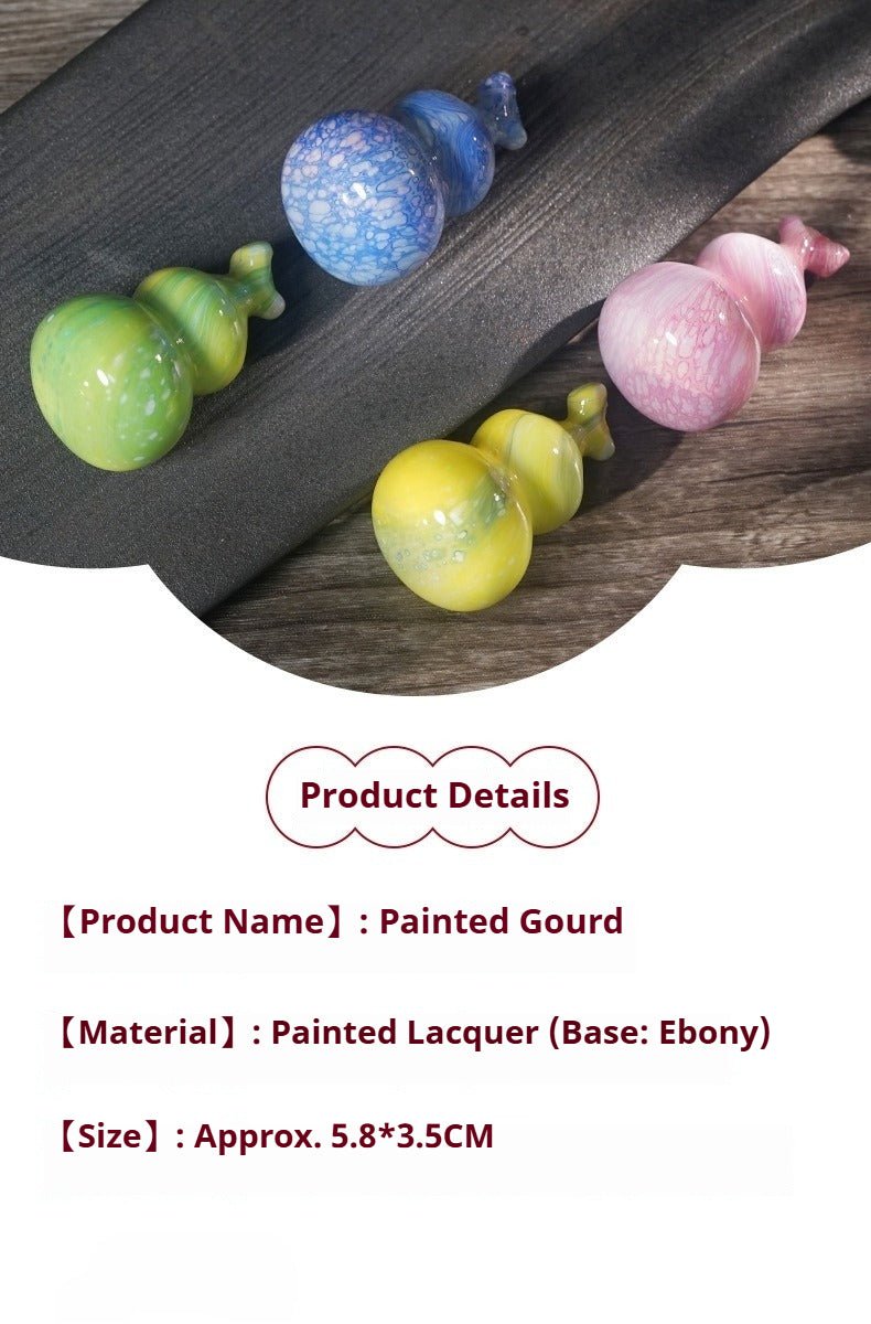 handcrafted painted gourd keychain - colorful decorative accessory for bags & home decor - star8s