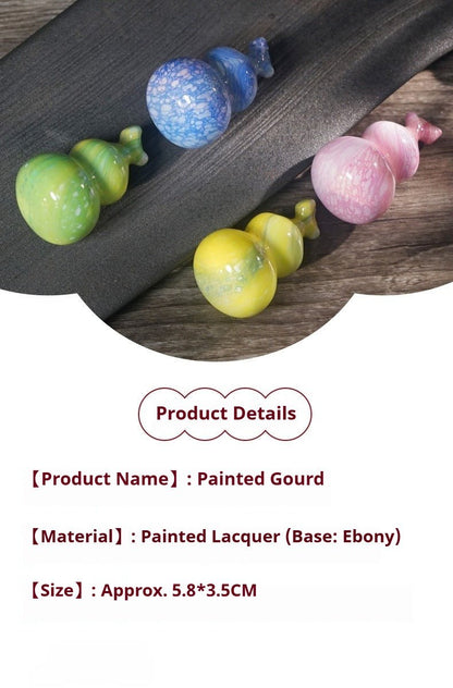 Handcrafted Painted Gourd Keychain - Colorful Decorative Accessory for Bags & Home Decor - STAR8S