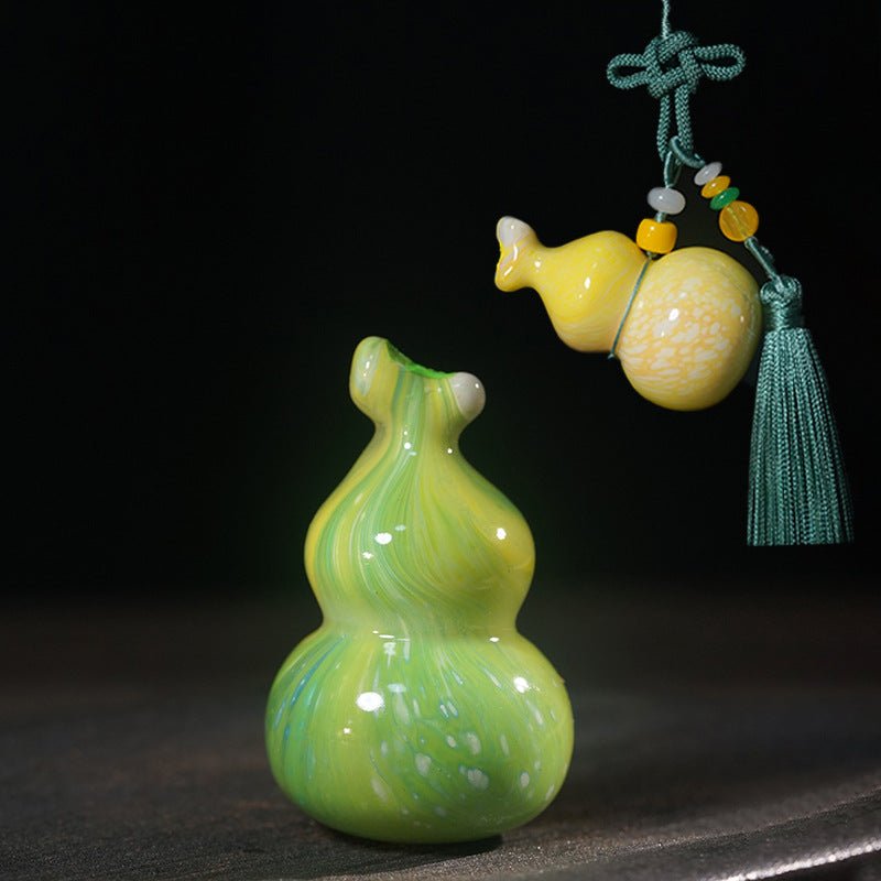Handcrafted Painted Gourd Keychain - Colorful Decorative Accessory for Bags & Home Decor - STAR8S