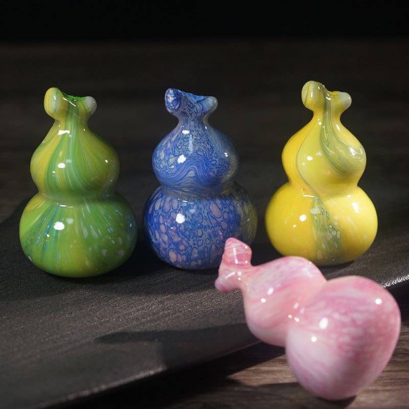 Handcrafted Painted Gourd Keychain - Colorful Decorative Accessory for Bags & Home Decor - STAR8S