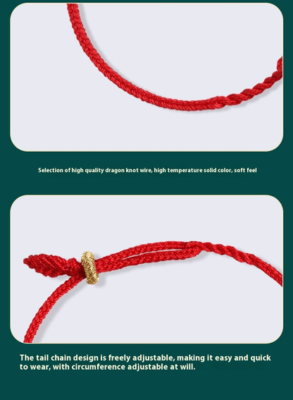 Handcrafted Red String Bracelet – One - Leaf Bodhi Design | Perfect Gift for Friends & Loved Ones - STAR8S