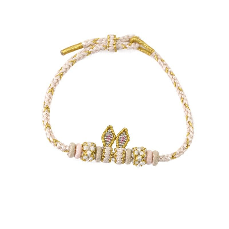 handcrafted red string bracelet – rabbit ears design for the year of the rabbit – lucky charm and gift idea | star8s - star8s