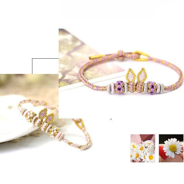handcrafted red string bracelet – rabbit ears design for the year of the rabbit – lucky charm and gift idea | star8s - star8s