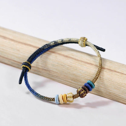 Handcrafted Woven Bracelet – Unique Snake Year Design with Starry Sky and Color Gradient | STAR8S - STAR8S