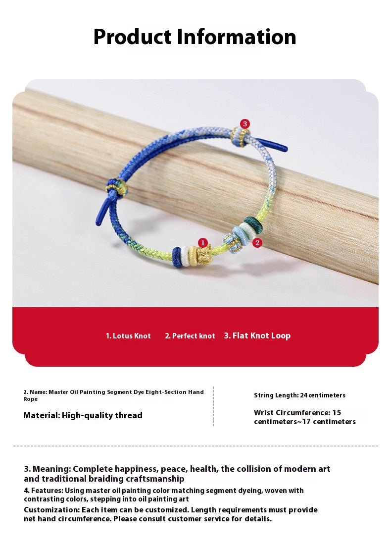 Handcrafted Woven Bracelet – Unique Snake Year Design with Starry Sky and Color Gradient | STAR8S - STAR8S