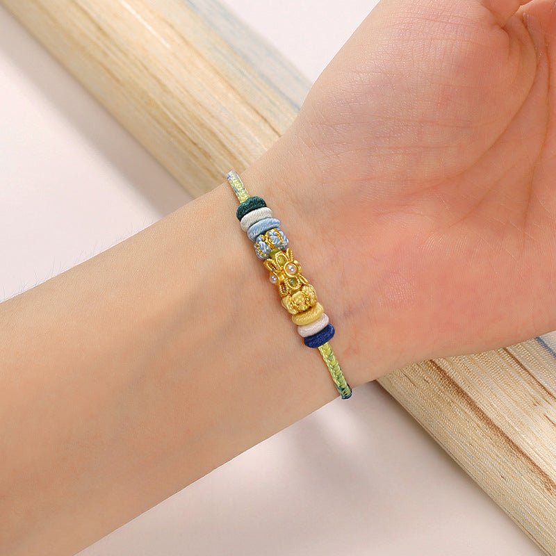 Handcrafted Woven Bracelet – Unique Snake Year Design with Starry Sky and Color Gradient | STAR8S - STAR8S
