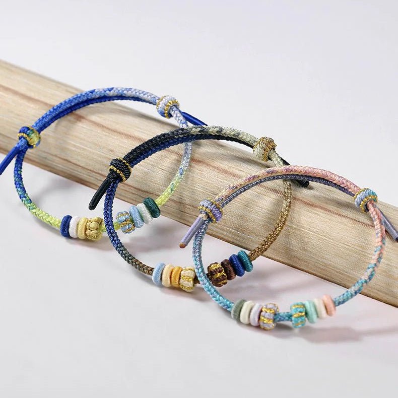handcrafted woven bracelet – unique snake year design with starry sky and color gradient | star8s - star8s