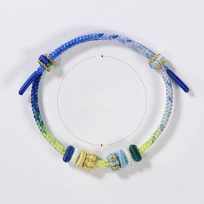 Handcrafted Woven Bracelet – Unique Snake Year Design with Starry Sky and Color Gradient | STAR8S - STAR8S