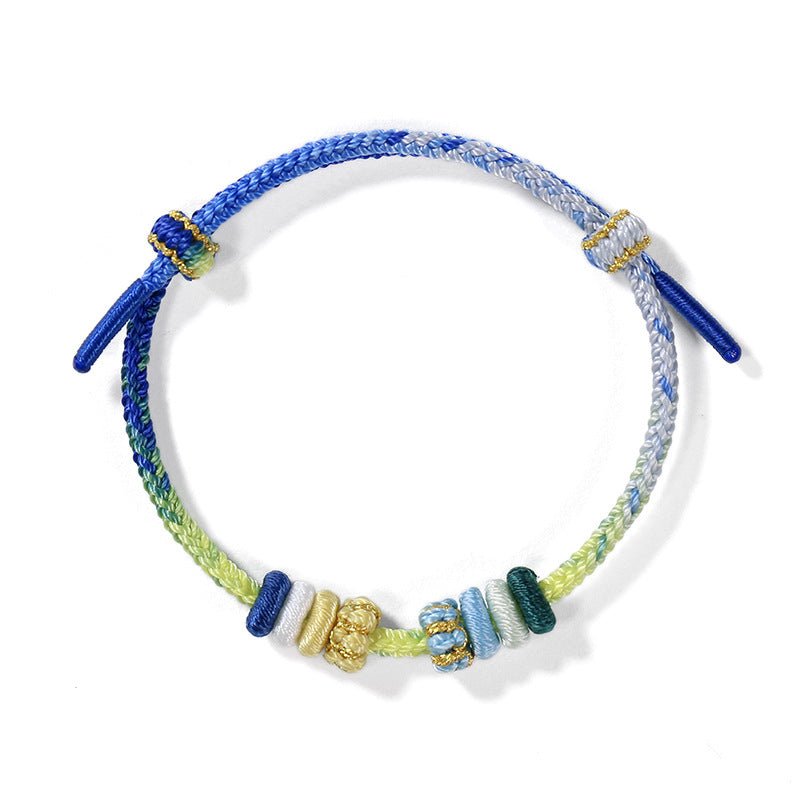 handcrafted woven bracelet – unique snake year design with starry sky and color gradient | star8s - star8s