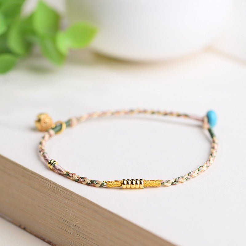 Handmade 520 Friendship Bell Bracelet – Adjustable Braided Bracelet for Couples & Students - STAR8S