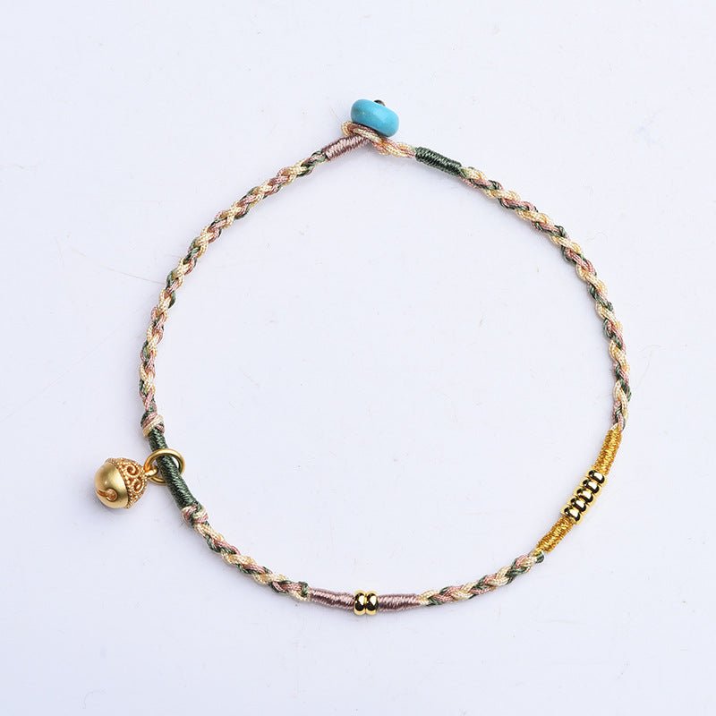 Handmade 520 Friendship Bell Bracelet – Adjustable Braided Bracelet for Couples & Students - STAR8S